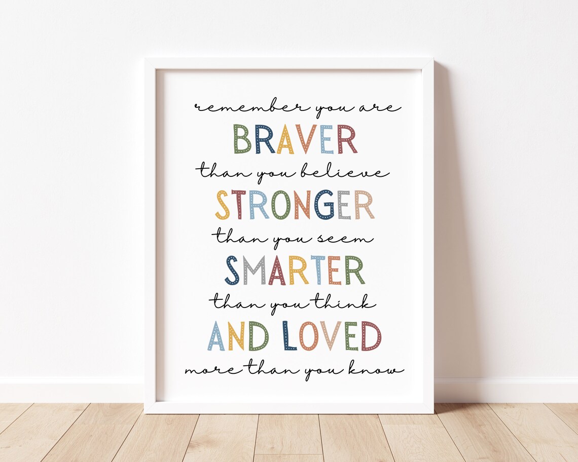 Winnie the Pooh Quote Kids Affirmation Art Print - Image 3