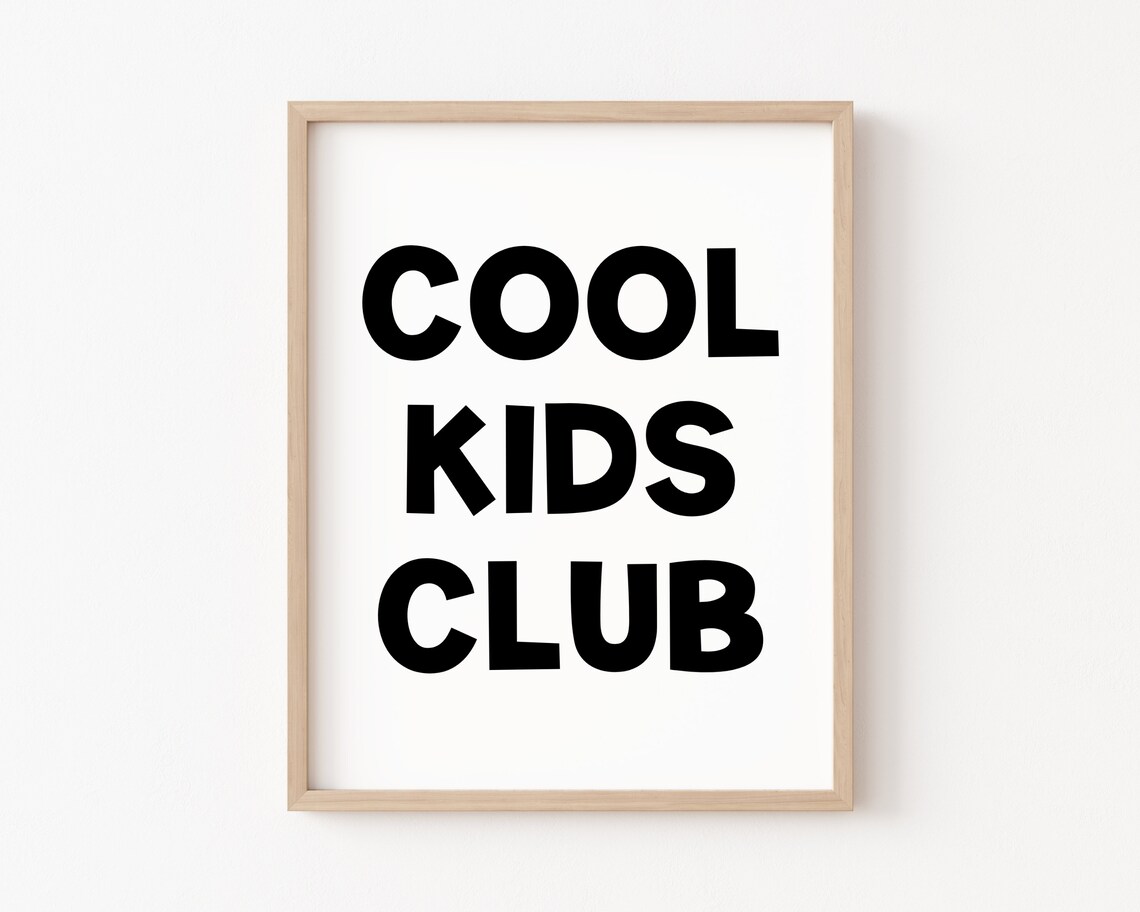 Cool Kids Club Print, Scandi Kids Room Decor - Image 2