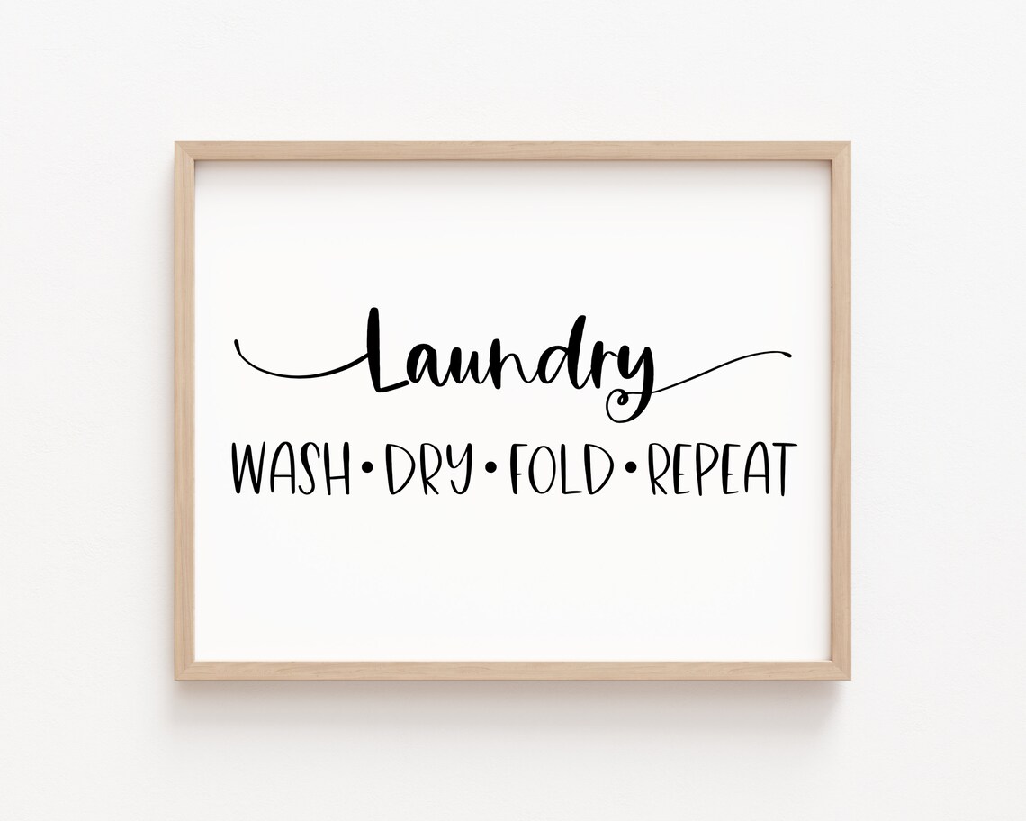 Laundry Room Sign, Laundry Quotes Wall Art Print - Image 3
