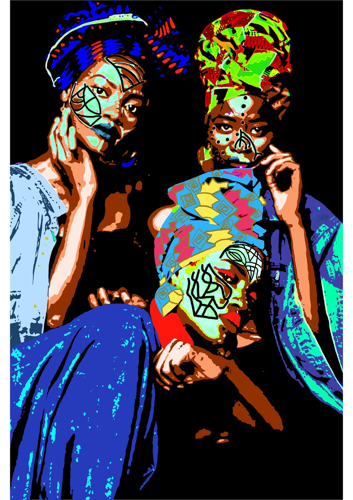 African Woman Abstract Art Print, Trendy Poster - Image 4