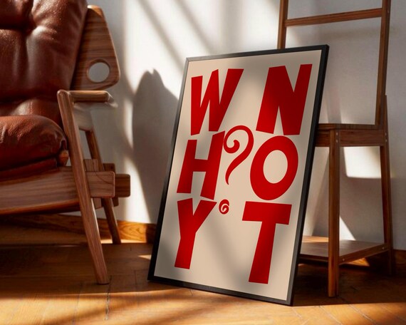 Inspirational Why Not Quote Poster Modern Typography Art