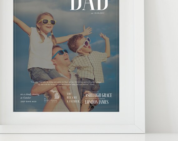 Father's Day Custom Photo Print, Gift for Dad