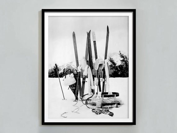 Vintage Apres Ski Poster, Ski Lodge Decor