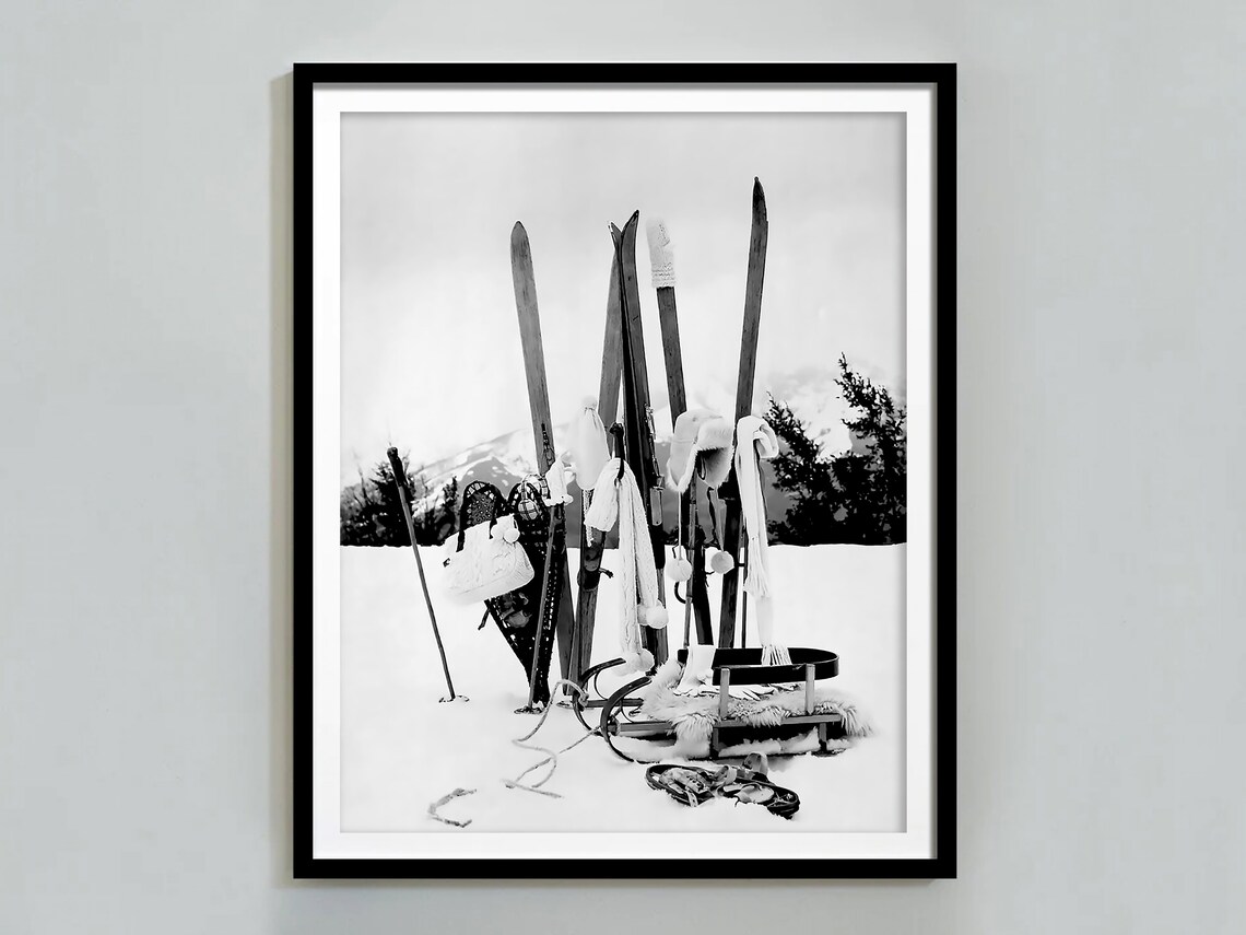 Vintage Apres Ski Poster, Ski Lodge Decor
