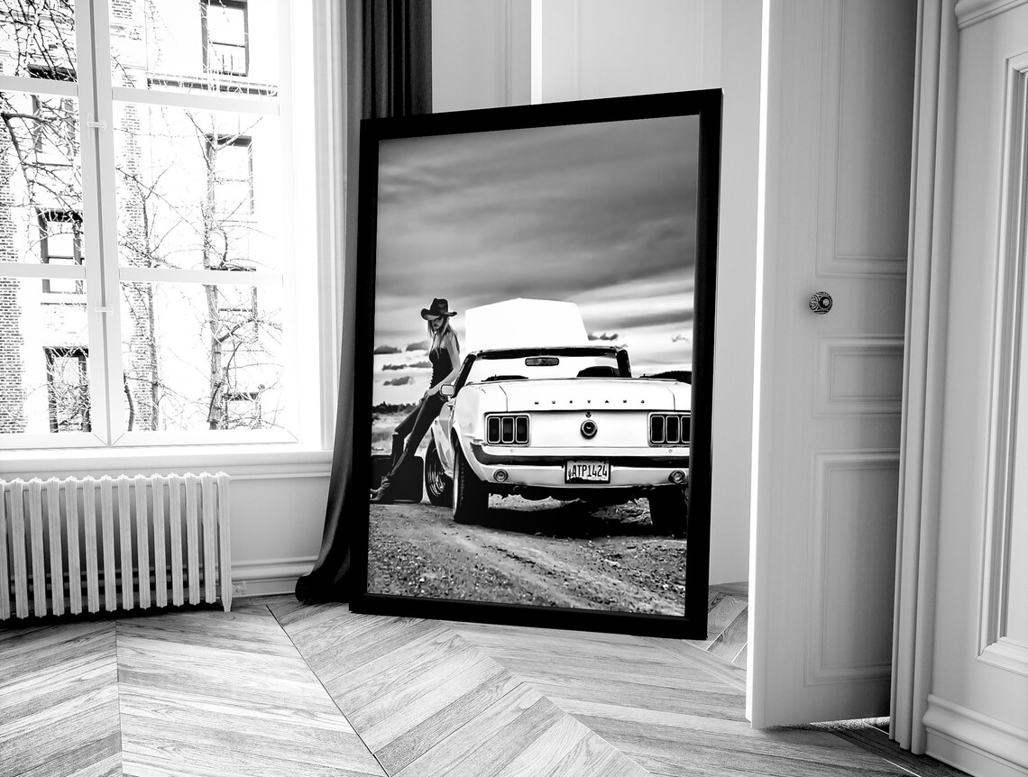 Coastal Cowgirl Retro Western Wall Art Print - Image 4