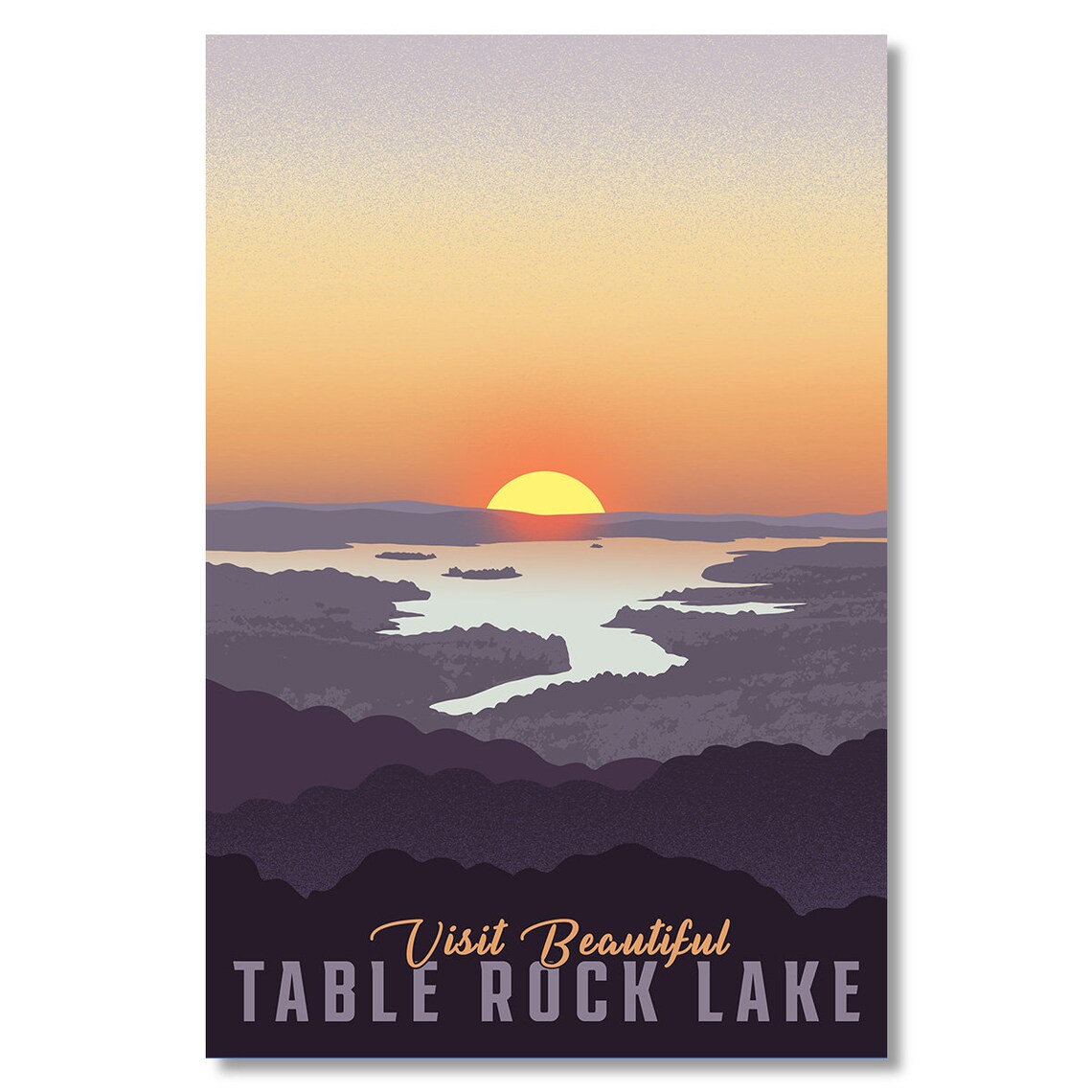 Table Rock Lake Sunset Travel Poster