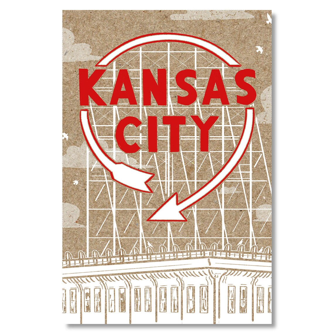 Kansas City Auto Sign Travel Poster