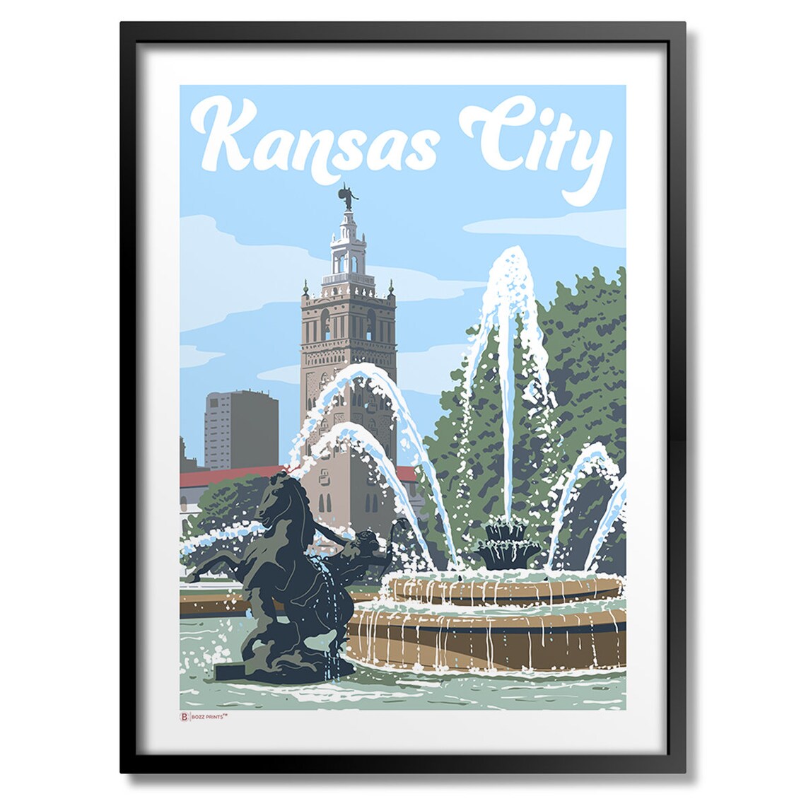 Kansas City Country Club Plaza Travel Poster