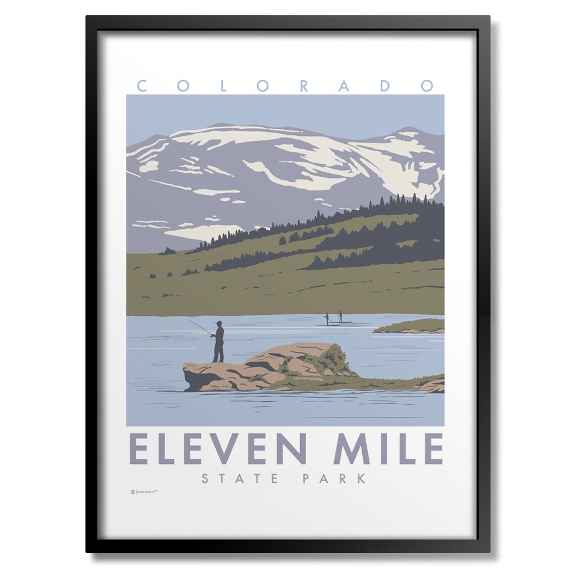 Eleven Mile Colorado State Park Travel Poster
