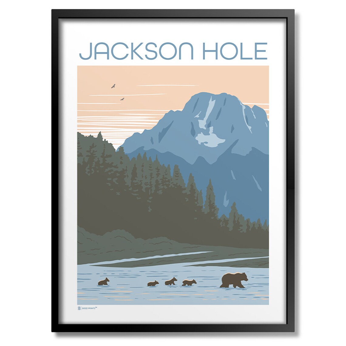 Jackson Hole Bears Art Print