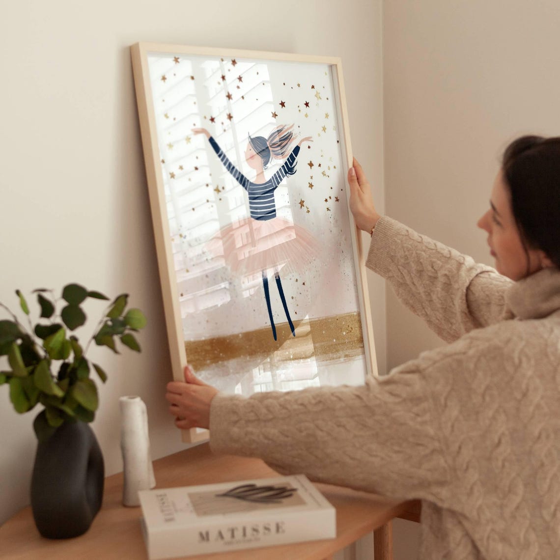 Ballet Nursery Art Pink Girls Room Ballet Dancer Painting Ballerina Nursery Decor Girly Wall Art Cute Toddler Room Decor Pink Ballerina - Image 4