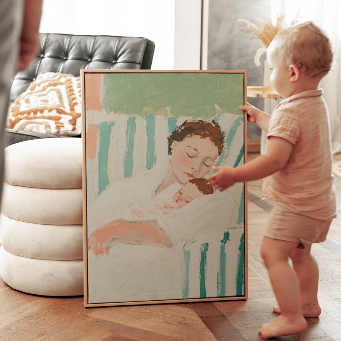 Motherhood Art Print Mama Son Poster Kids Room Art Mothers Day Gift Mother And Baby Wall Art Mom To Be Gift Bedroom Decor Baby Shower Gift