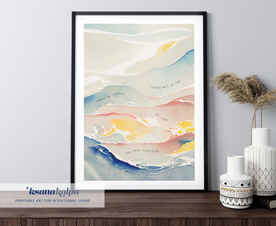 Waves Of Change Therapist Office Art Print - Image 3