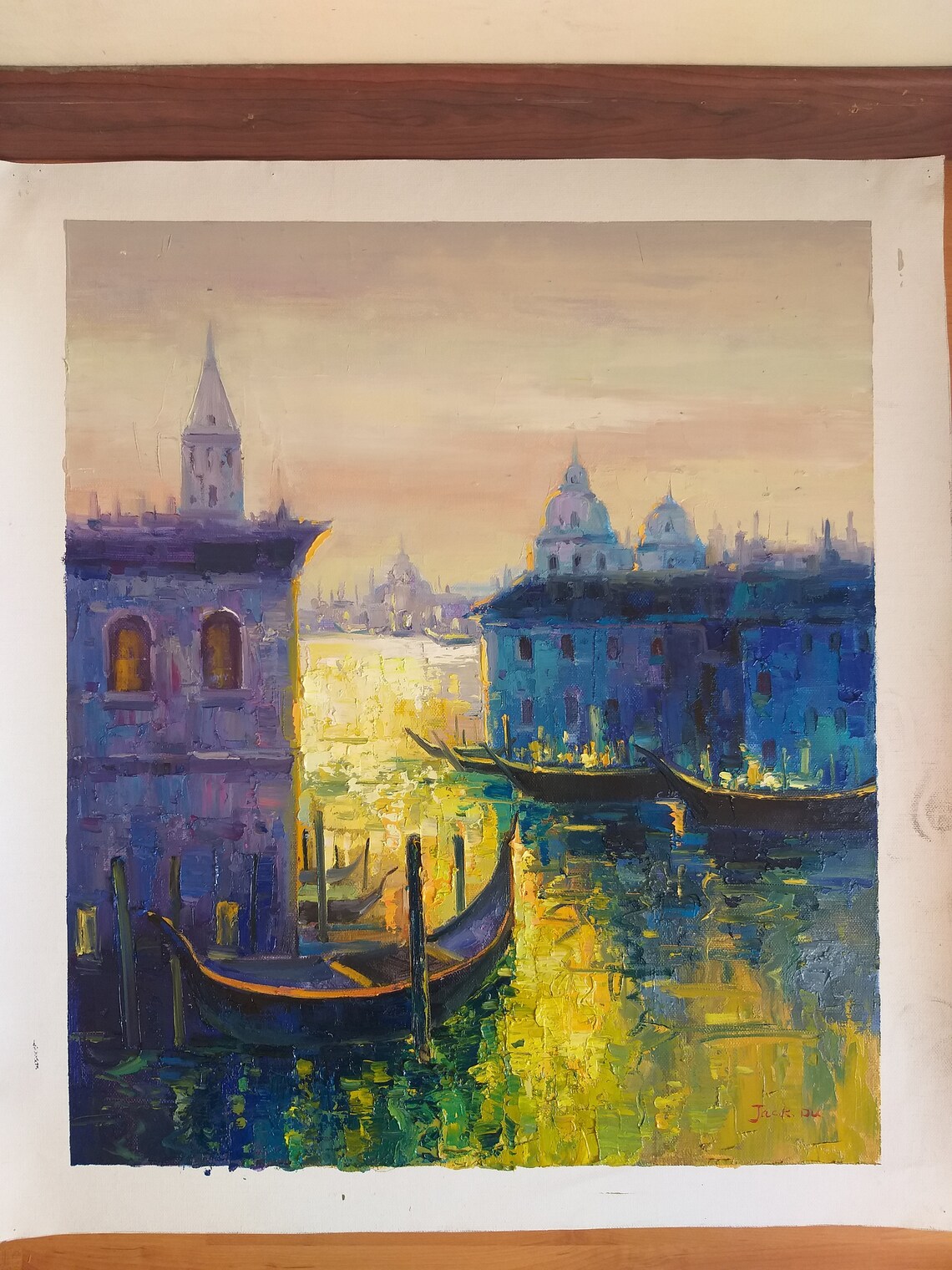 Venice Italy Grand Canal Gondolas Sunset Golden Glow Travel Poster - Image 5