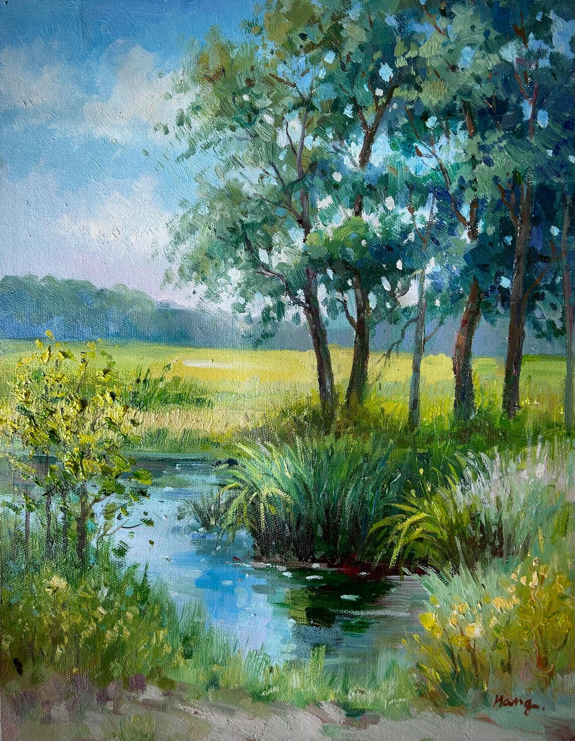 Original Oil Painting Landscape Natural Landscape Art Wild Landscape Painting Home Wall Art Landscape Painting On - Image 5
