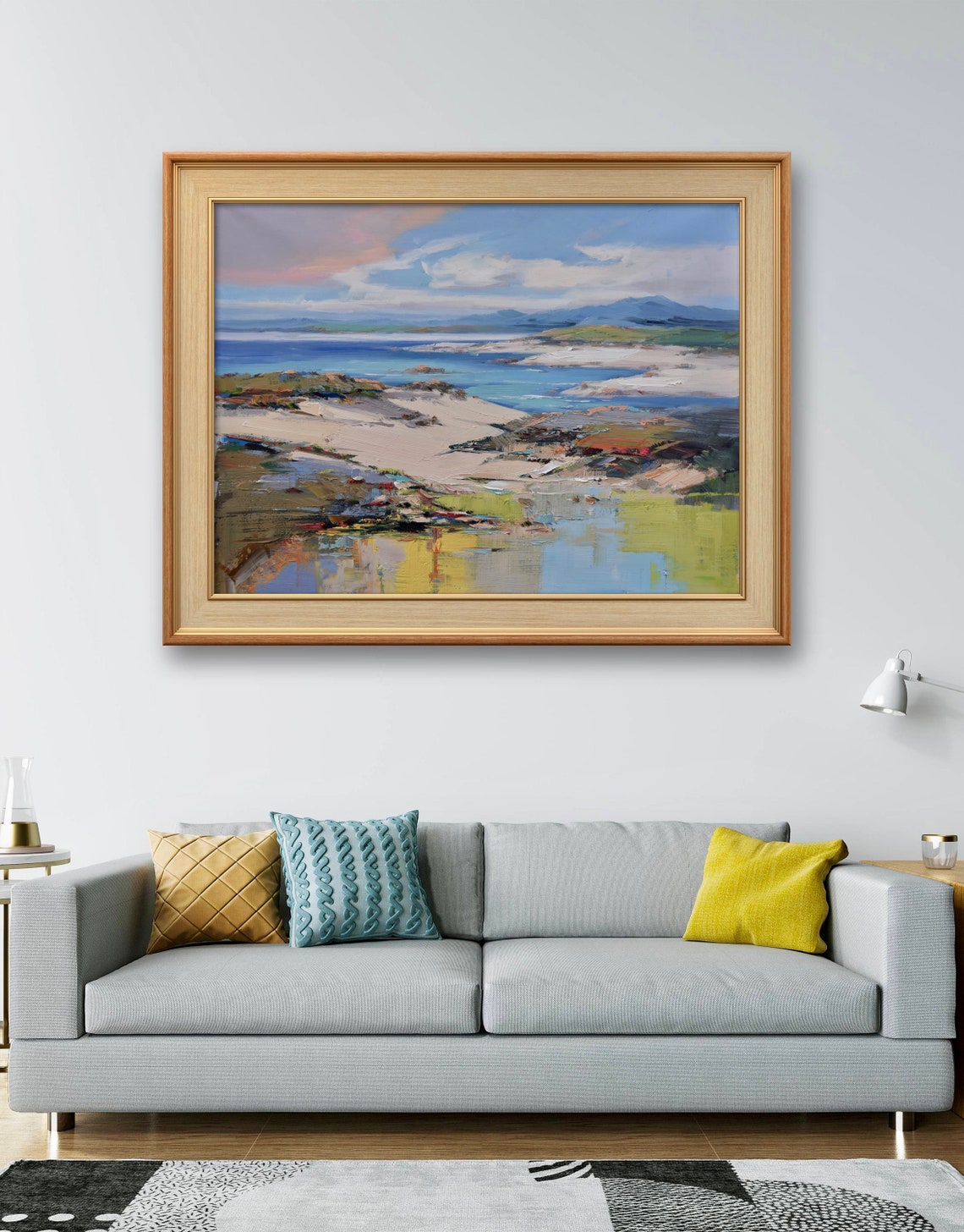 Turquoise Bay With Sandbars And Distant Mountains Seascape Poster - Image 3