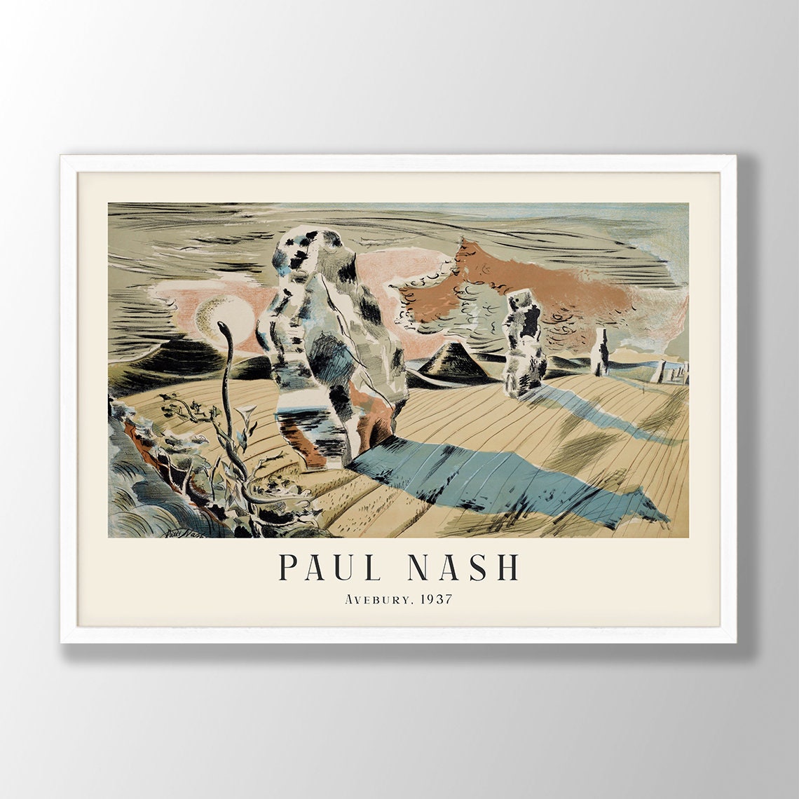 Paul Nash Art Print Avebury Poster Wall Abstract Landscape Exhibition Museum Prints