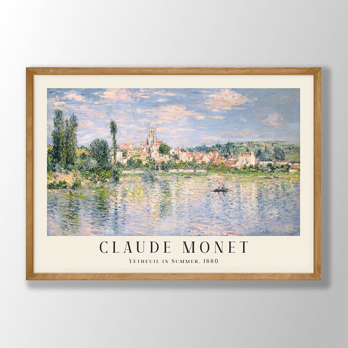 Claude Monet-Inspired Art Print, Coastal Farmhouse Nouveau