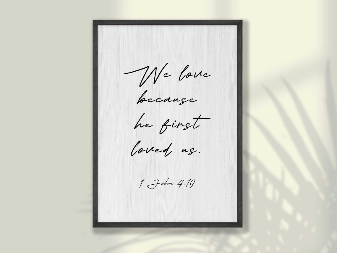 John 419 Bible Poster Scripture Wall Art Verse Religious Decor Christian Home
