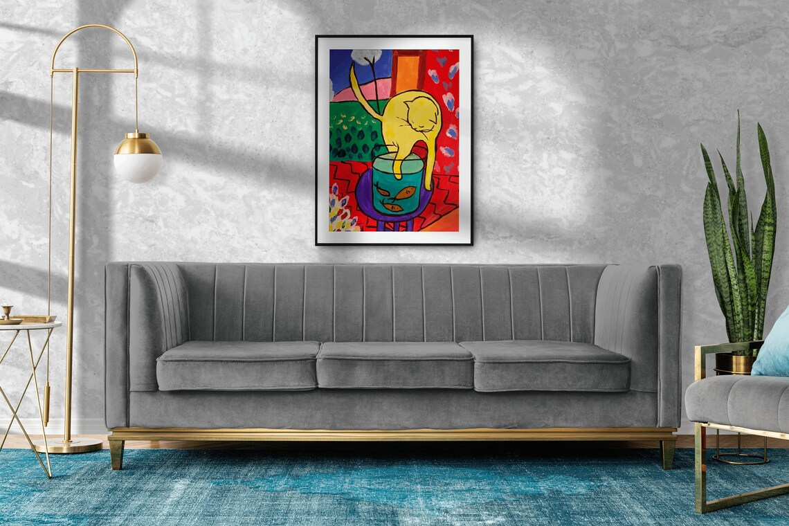 Matisse Cat With Red Fish Vintage Art Print Poster - Image 4