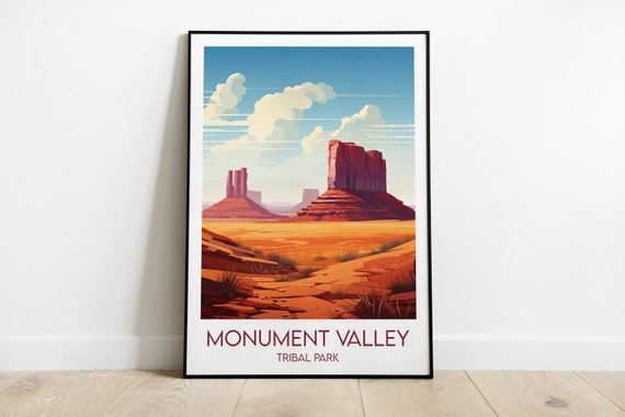 Monument Valley Navajo Tribal Park Travel Print United States Poster Custom Personalised Wedding Birthday Gift