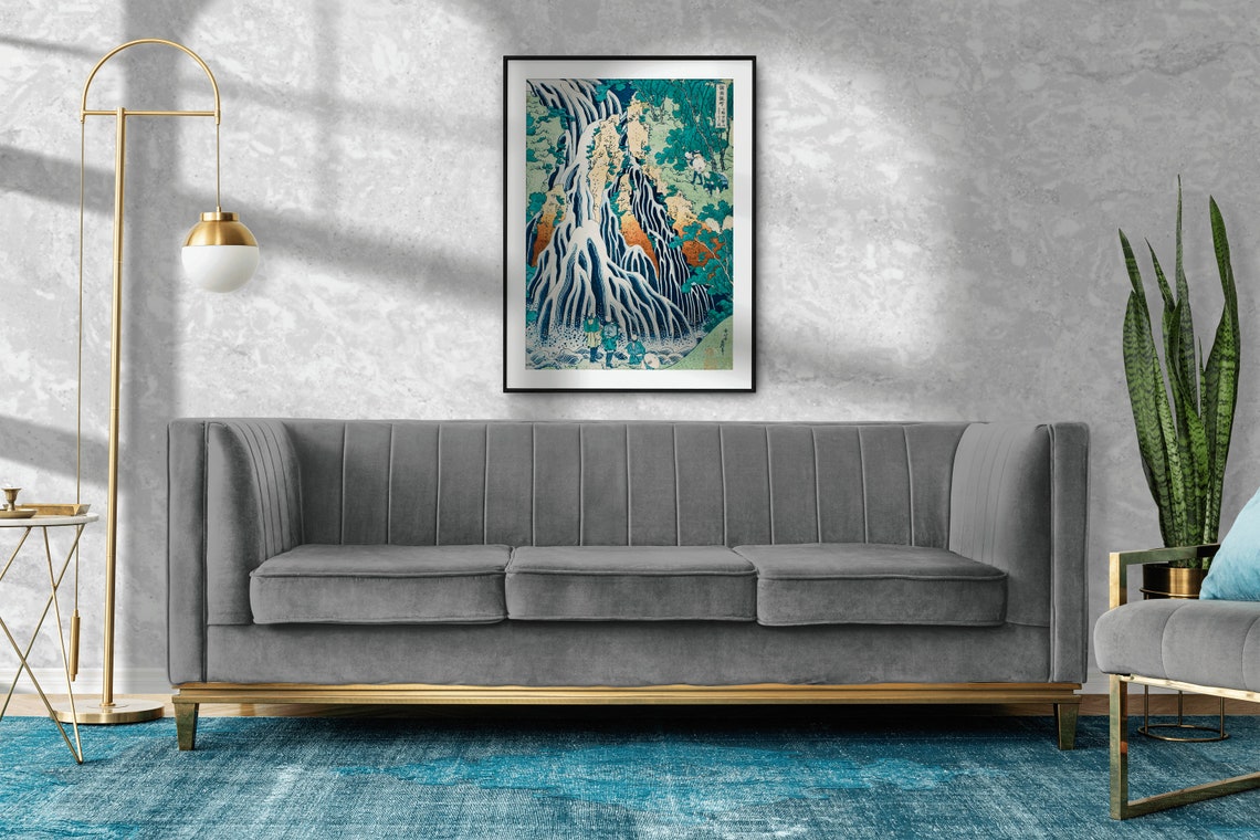 Hokusai Waterfall Japanese Woodblock Nature Art Landscape Poster - Image 4