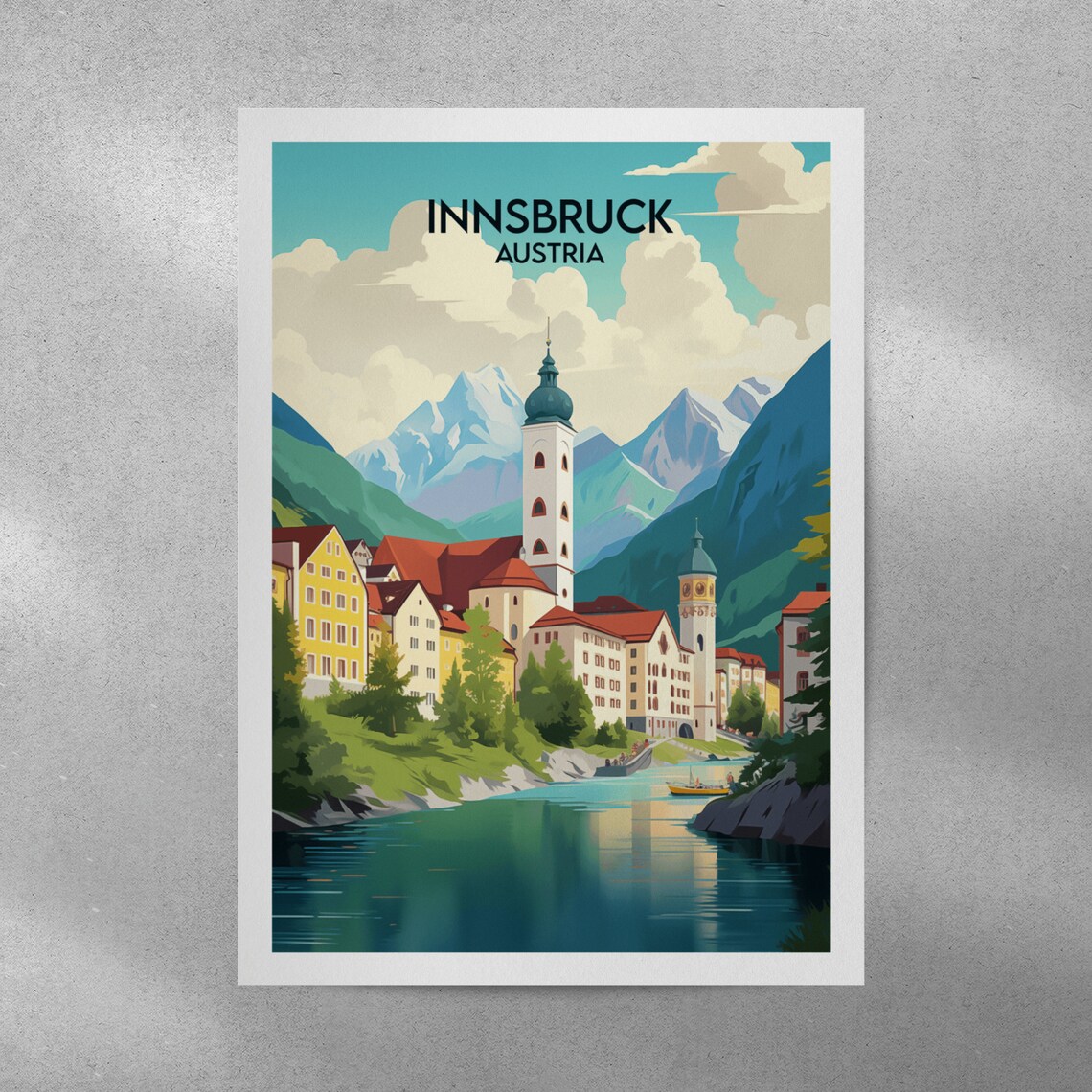 Innsbruck Travel Poster, Austria Custom Gift - Image 5