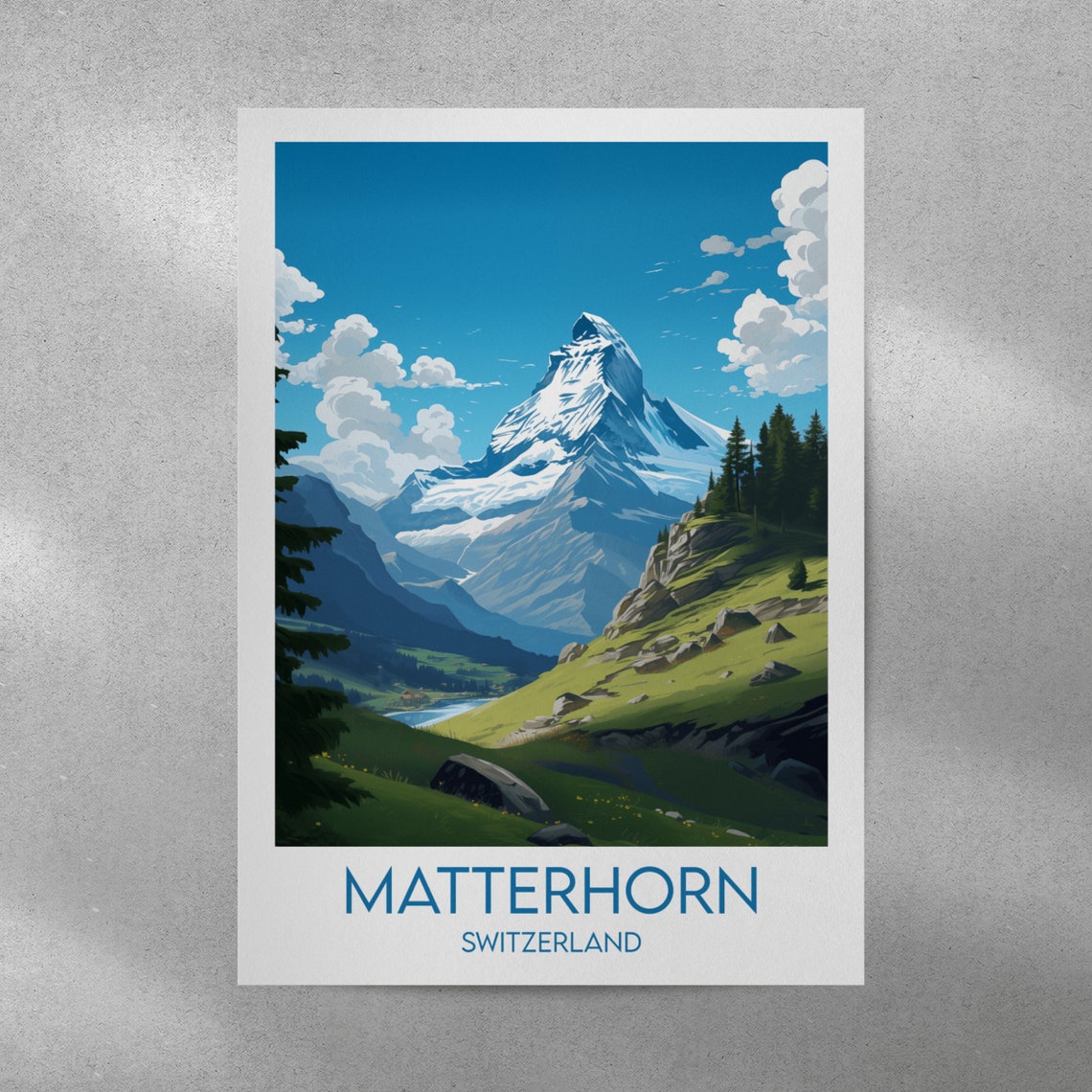 Scenic Matterhorn Switzerland Iconic Pyramid Peak Alpine Poster - Image 4