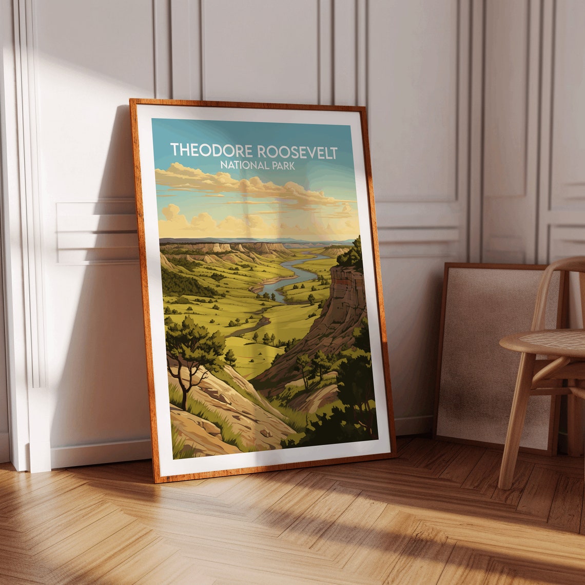 Theodore Roosevelt National Park Badlands River Canyon Poster - Image 3