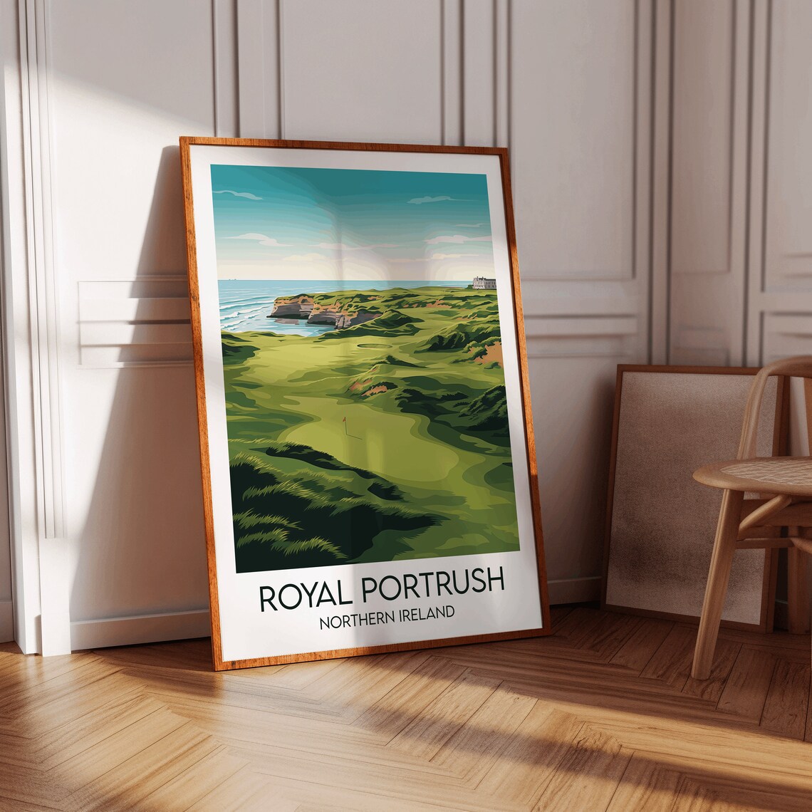 Scenic Royal Portrush Northern Ireland Coastal Links Golf Poster - Image 3