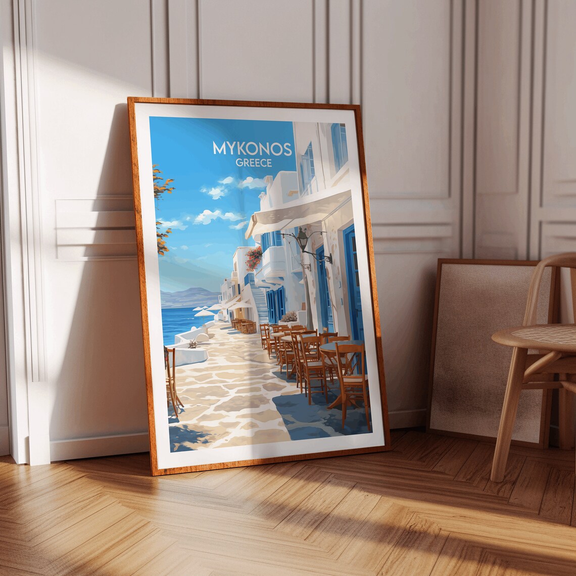Mykonos Travel Poster, Greece Custom Personalised - Image 4