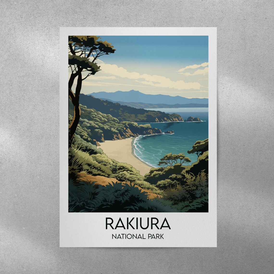 Rakiura National Park Coastal Beach Bush Scenic Travel Wall Art - Image 4