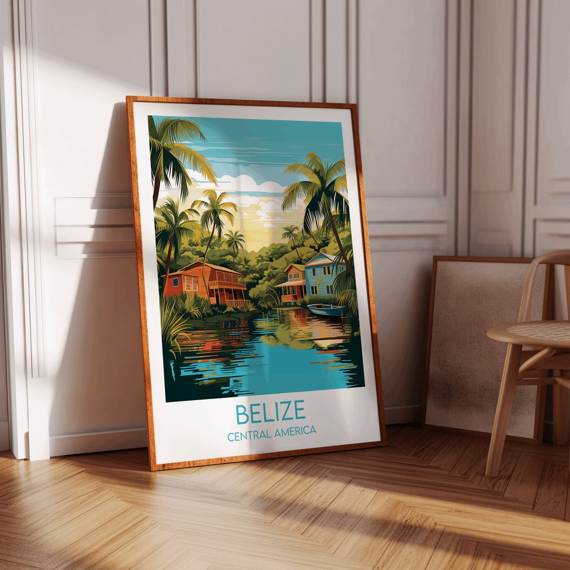 Belize Travel Print Central America Poster Custom Personalised Wedding Birthday Gift - Image 2