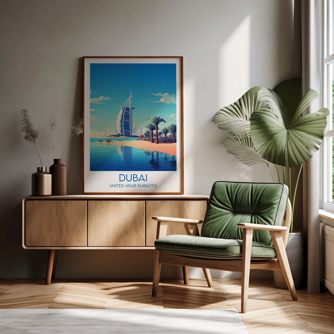 Dubai Travel Poster, United Arab Emirates Custom Print - Image 2