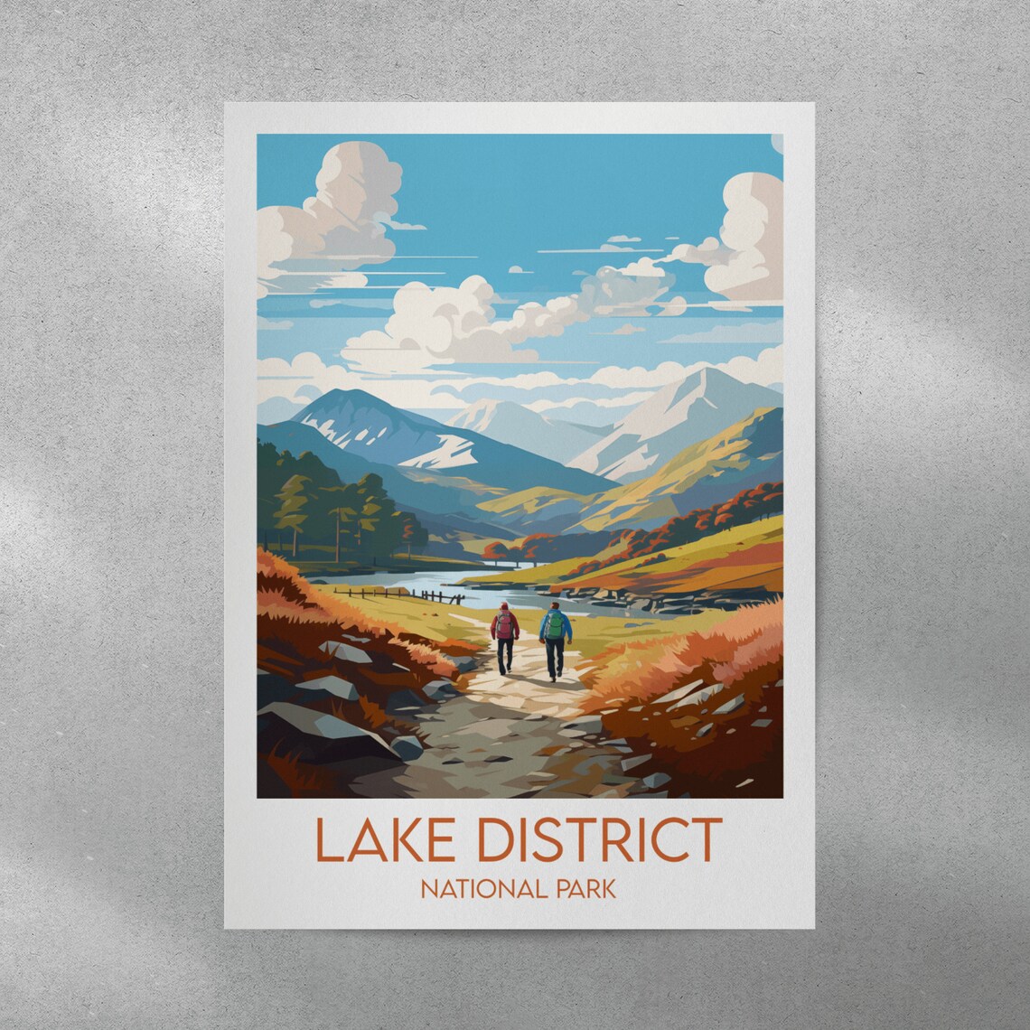 Lake District National Park England Vintage Hiking Travel Poster - Image 4