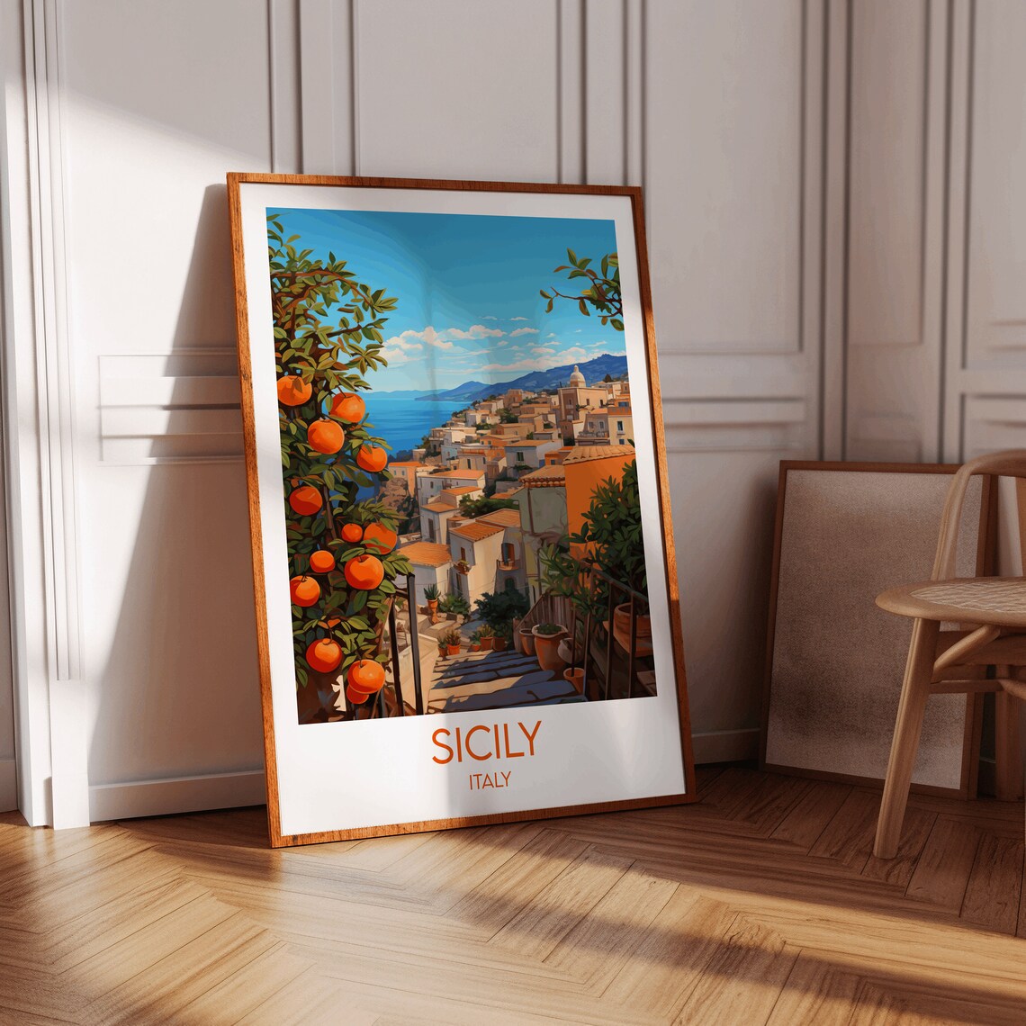 Sicily Travel Poster, Italy Custom Personalised - Image 4