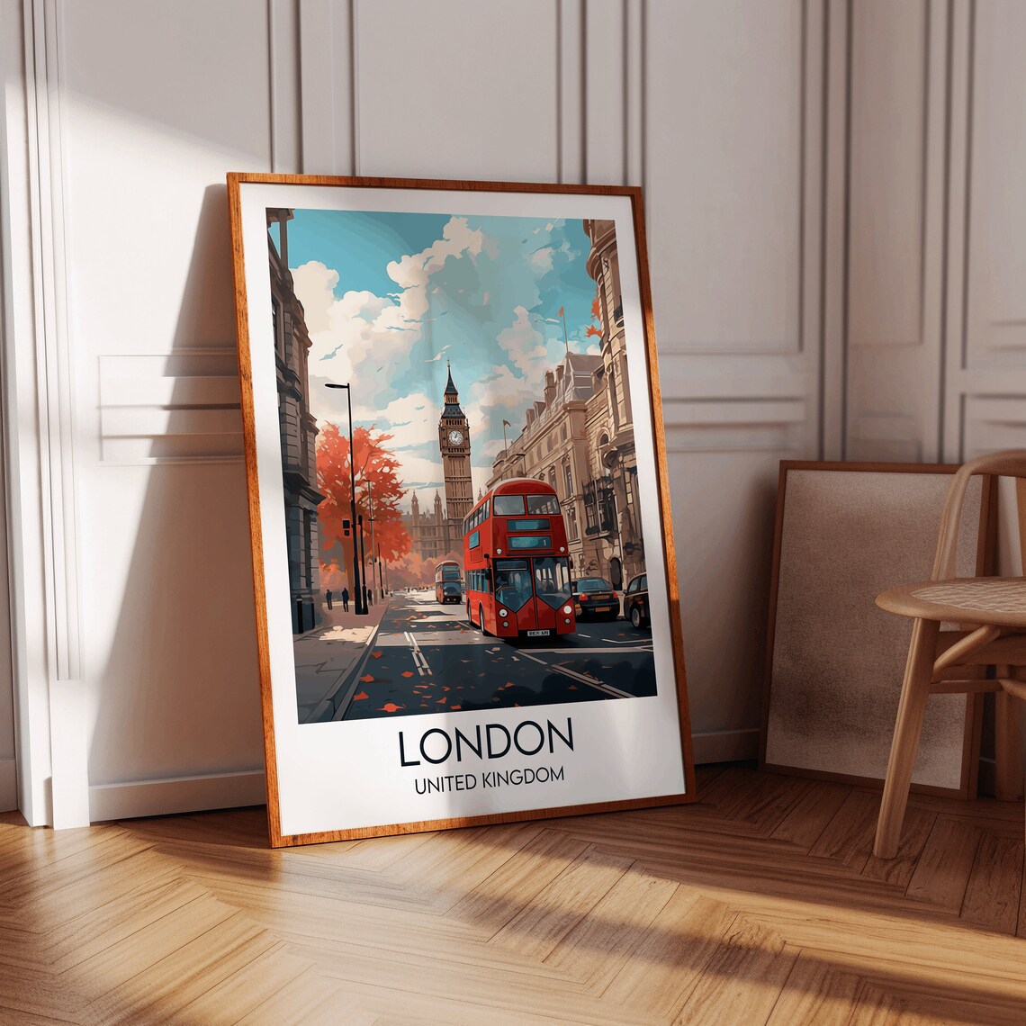London Big Ben Print, England Travel Poster - Image 2