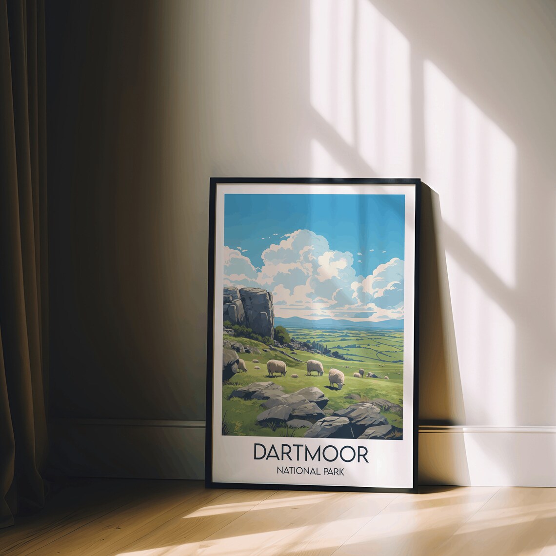 Dartmoor National Park Travel Poster, UK Custom Personalised - Image 2