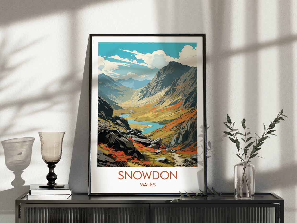 Mount Snowdon Travel Poster, Wales Custom Personalised - Image 5