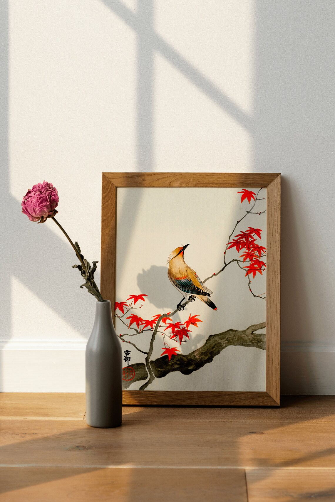 Japanese Jay Bird Poster, Ohara Koson Woodblock Art - Image 3
