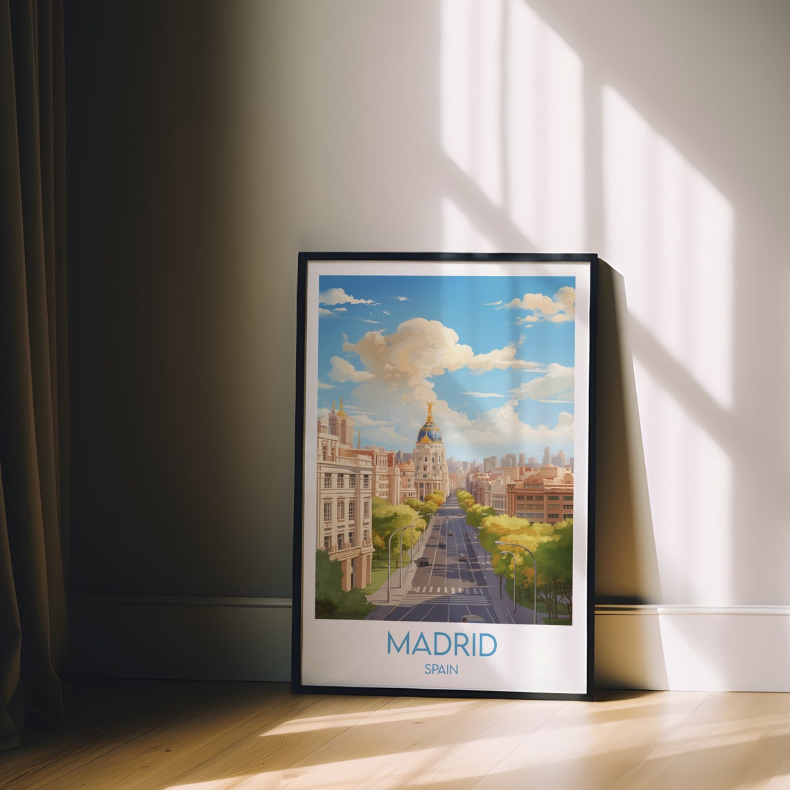 Madrid Spain Grand Boulevard Metropolis Dome Vintage Travel Poster - Image 2