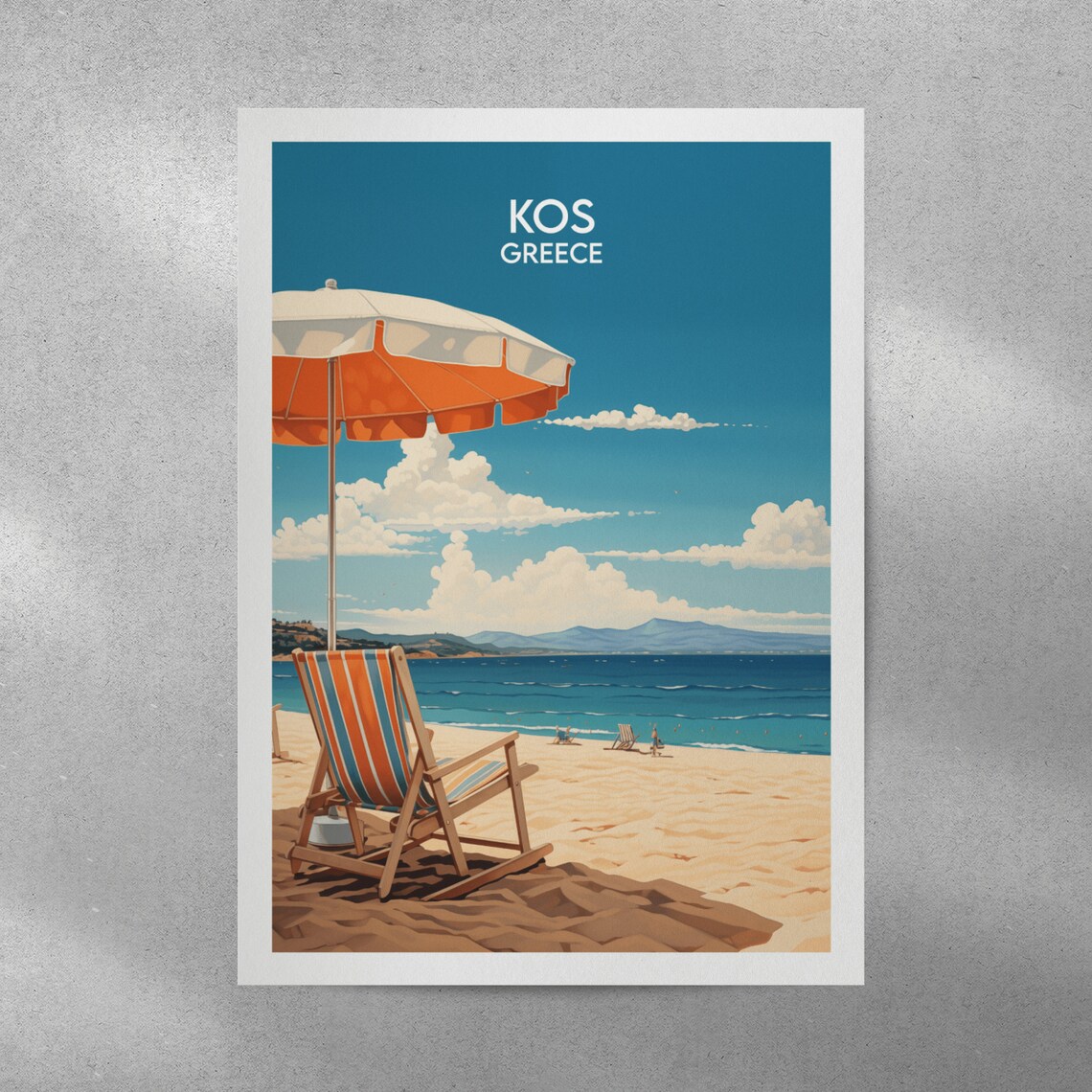 Kos Travel Poster, Greece Custom Personalised Gift - Image 3