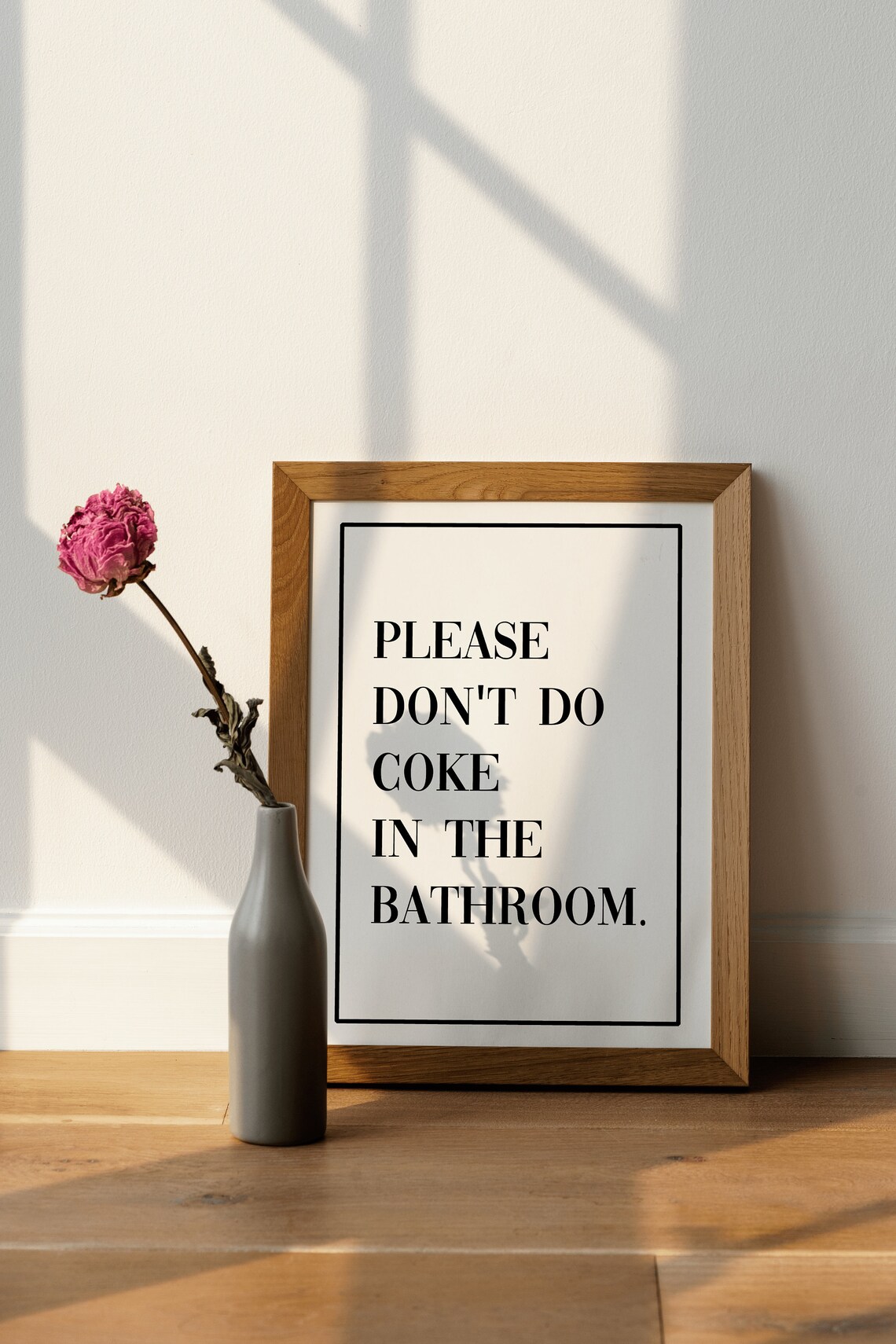 Please Dont Do Coke In The Bathroom Funny Quote Bathroom Wall Art - Image 4