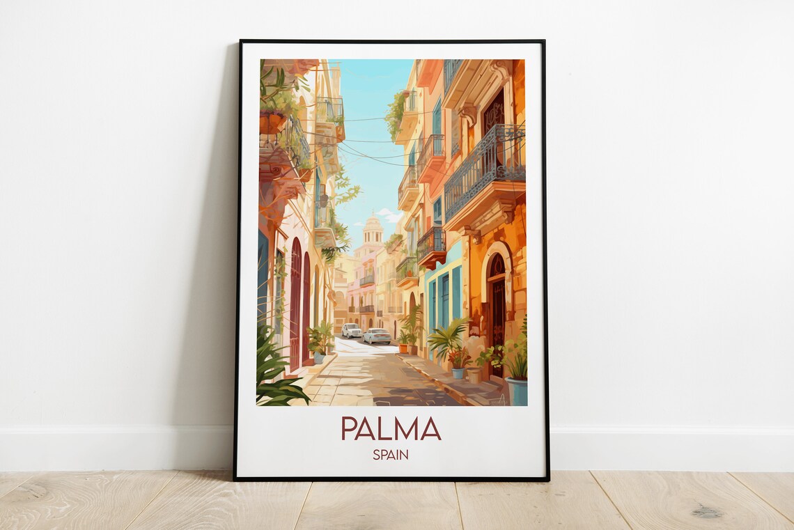Palma Travel Poster, Spain Custom Personalised Art