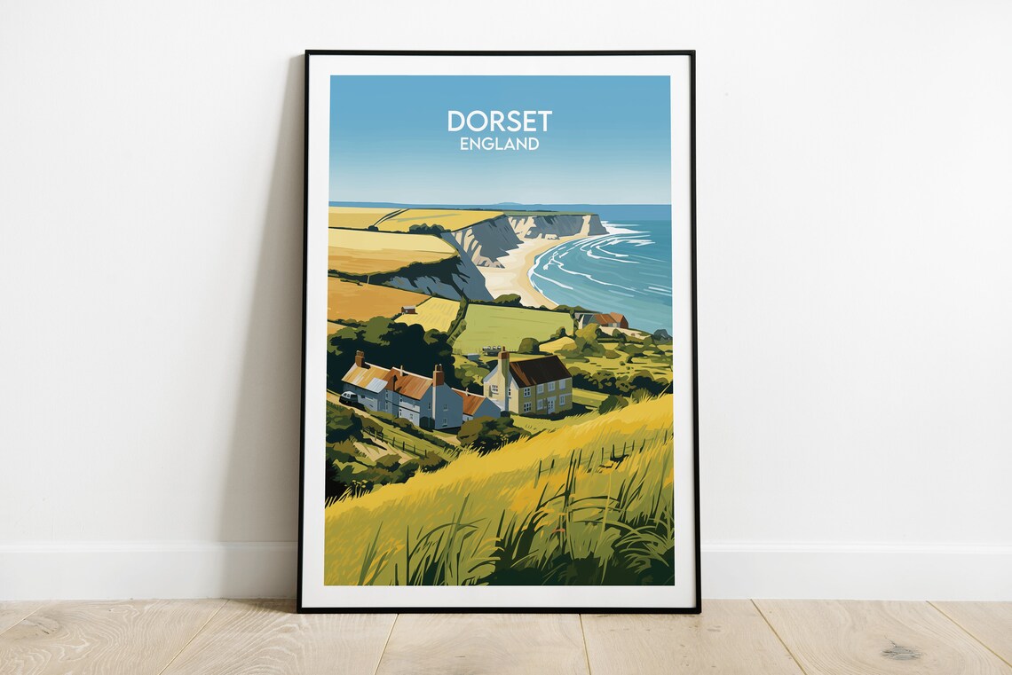 Dorset Travel Print, England UK Travel Poster
