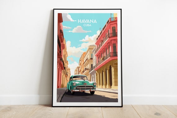 Havana Travel Poster, Cuba Custom Personalised Gift