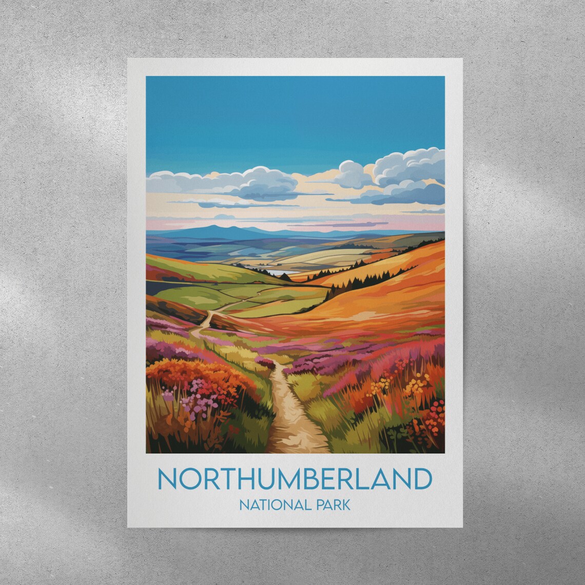 Northumberland National Park Travel Poster, England - Image 2