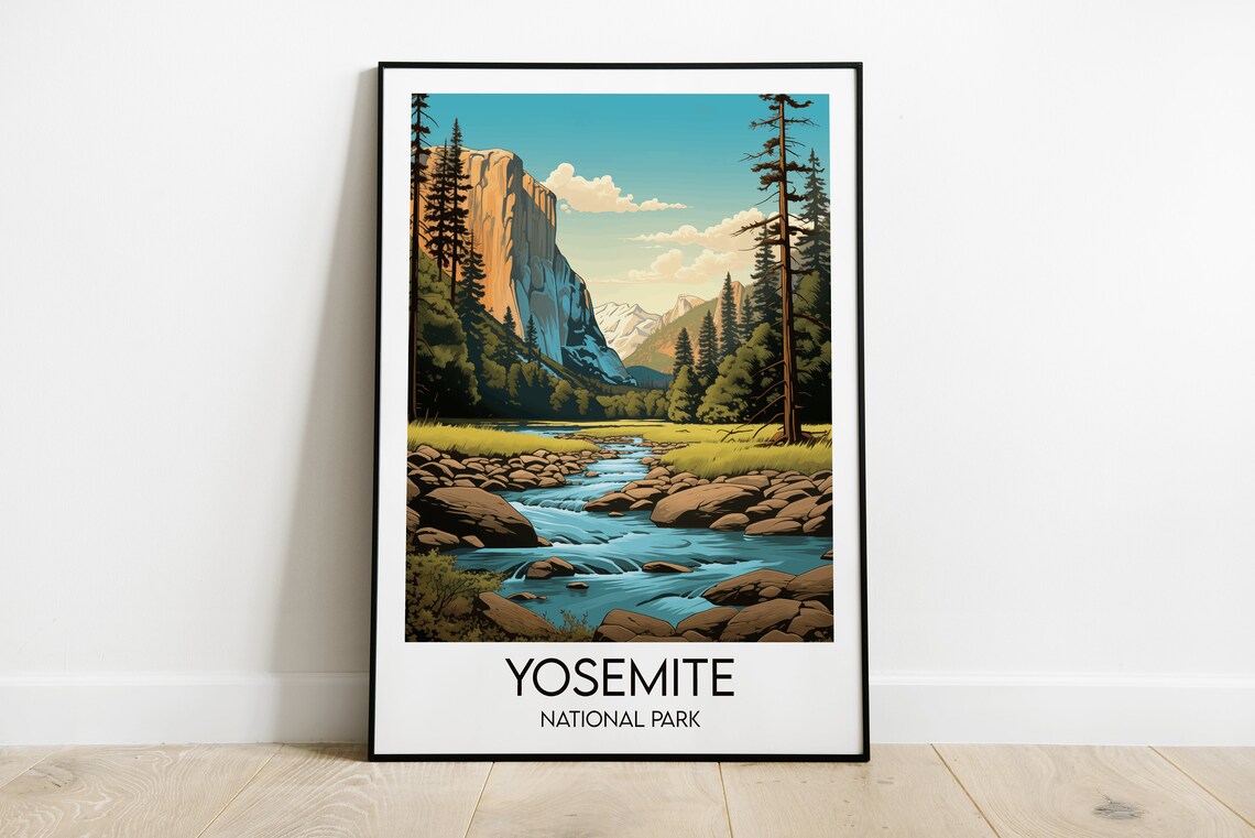 Yosemite National Park Travel Poster, United States