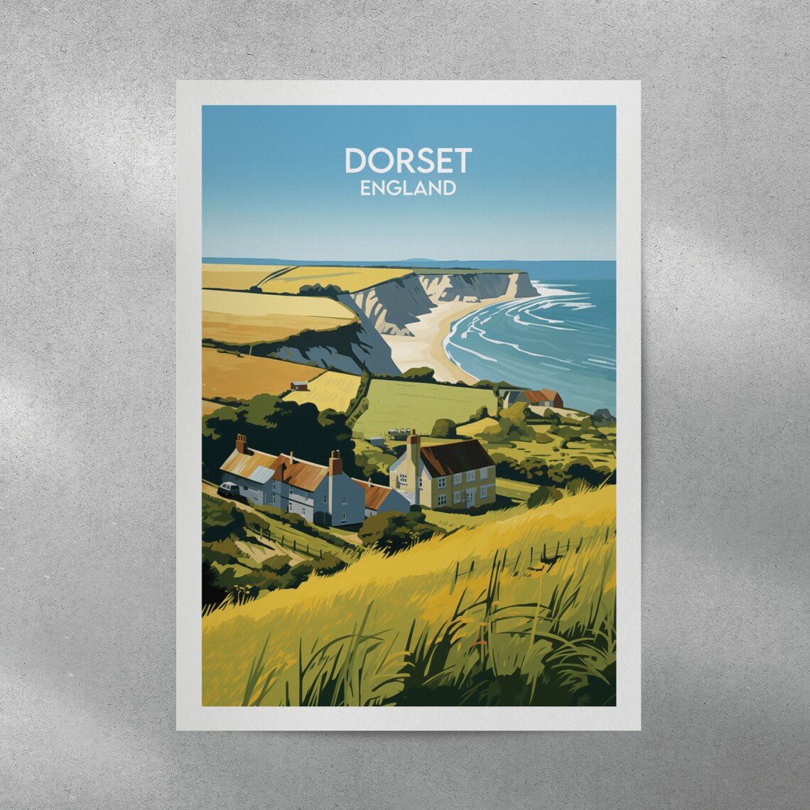Dorset Travel Print, England UK Travel Poster - Image 4