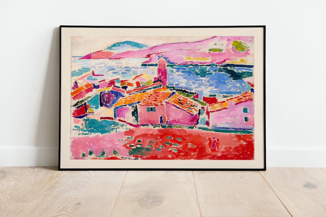 Henri Matisse View of Collioure Fauvist Village Scene Art Poster